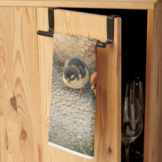Hen and Chicks Farm Kitchen Towel Theedoek (Derde Gevouwen)