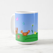 Hen and chicks Mug Koffiemok (Voorkant links)