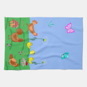 Hen and chicks theedoek (Horizontaal)