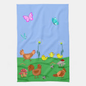 Hen and chicks  theedoek (Verticaal)