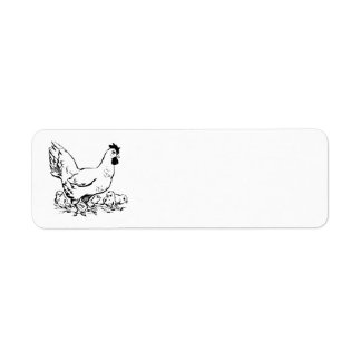 Hen & Baby Chicks Etiket