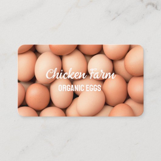 Hen Boerderij Organic Bio Eggs Visitekaartje (Voorkant)