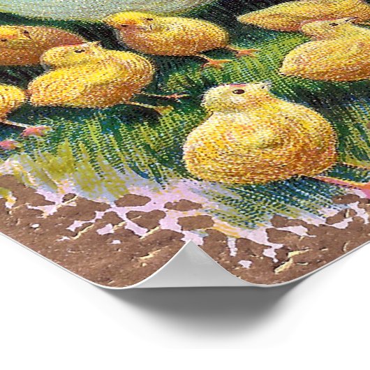 Hen, Chicken and Cross  Pasen Poster (Hoek)