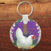 Hen, Chicken and Cross Pasen Sleutelhanger (Voorkant)