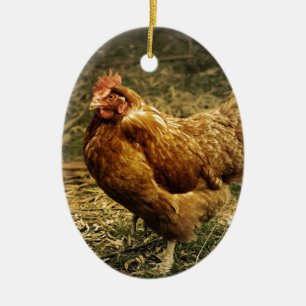 Hen Chicken Bird Boerderij Farmyard Animal Poultry Keramisch Ornament