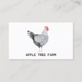 Hen Chicken Poultry Egg Farm QR Code Visitekaartje (Voorkant)