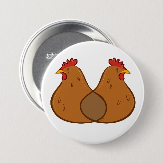 Hen Diagram - Badge Ronde Button 7,6 Cm (Voorkant /achterkant)