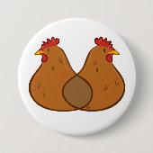 Hen Diagram - Badge Ronde Button 7,6 Cm (Voorkant)