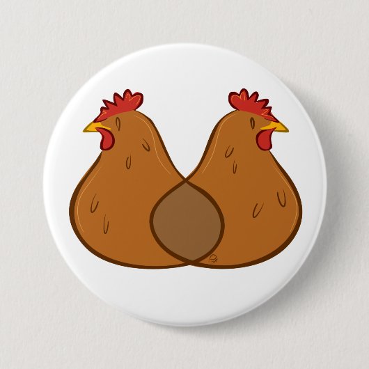 Hen Diagram - Badge Ronde Button 7,6 Cm (Voorkant)