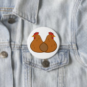 Hen Diagram - Badge Ronde Button 7,6 Cm (In situ)