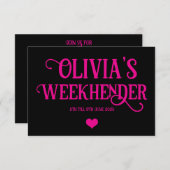 Hen Do Uitnodigingen | Custom Party Uitnodigingen. (Voorkant / Achterkant)