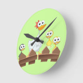 Hen &- en Chicken Clock Ronde Klok (Hoek)