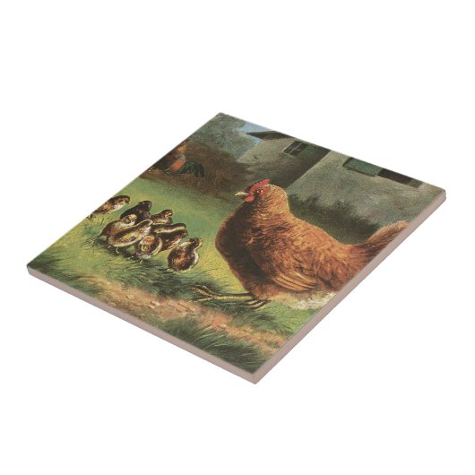 Hen en Chicken Tegeltje (Zijkant)