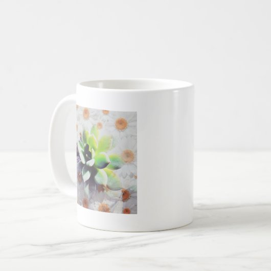 Hen en Chicks and Daisies Koffiemok (Voorkant links)