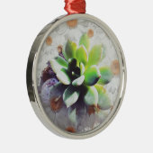 Hen en Chicks and Daisies Metalen Ornament (Rechts)