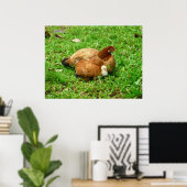 Hen en en Chick Poster (Thuiskantoor)