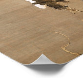 Hen en en Rooster met Grapevine van Ito Jakuchu Poster (Hoek)