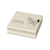 Hen en haar kippen illustratie rubberstempel (Stempel)
