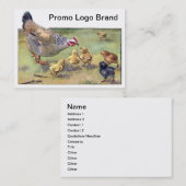 Hen- en Hongaars Visitekaartje (Voorkant / Achterkant)