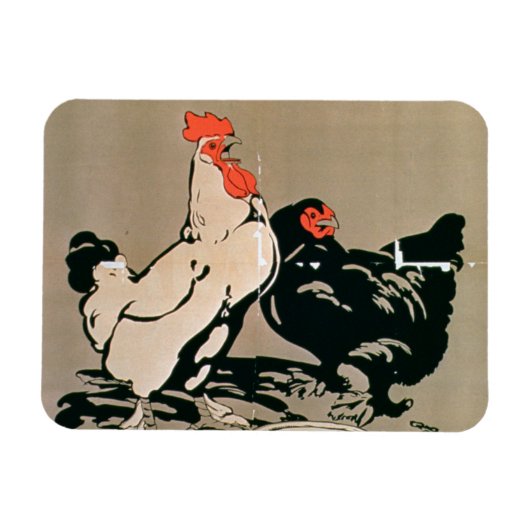 Hen en (kleurenlitho) magneet (Horizontaal)