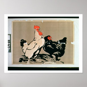 Hen en (kleurenlitho) poster