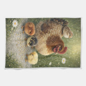 Hen en Kuikens Boerderij Keukenhanddoek (Horizontaal)