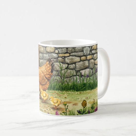 Hen en kuikens Mok (Voorkant rechts)