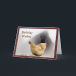 Hen- en Old Barn Birthday-kaart Kaart<br><div class="desc">maak deze kaart voor elke gelegenheid door de woorden van binnen en van buiten te veranderen. Ga naar mijn CHICKENS & BANTAMS SECTIE om andere kaarten en geschenken te zien die kippen bevatten.</div>