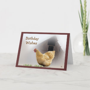 Hen en oude schuur verjaardagskaart- elke gelegenh kaart