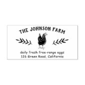 Hen Family Boerderij Fresh Eggs Adres Rubber Stamp Rubberstempel (Afrduk)