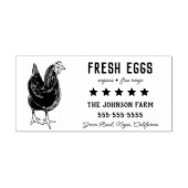 Hen Family Boerderij Fresh Eggs Adres Rubber Stamp Rubberstempel (Afrduk)