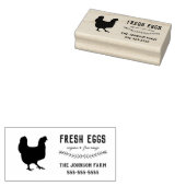 Hen Family Boerderij Fresh Eggs Rubber Stamp Rubberstempel (Gestempeld)