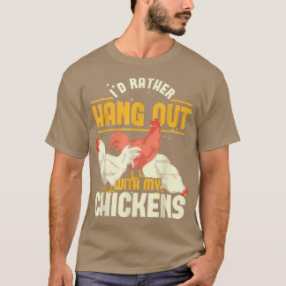 Hen Farming Poultry Boerderij Animal Farmer Funny T-shirt