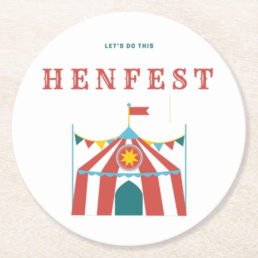 Hen Fest Papieren Onderzetter (Voorkant)