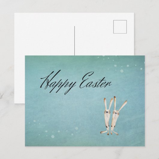  Hen Happy Pasen Briefkaart (Voorkant / Achterkant)