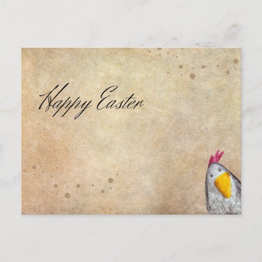  Hen Happy Pasen Briefkaart (Voorkant)