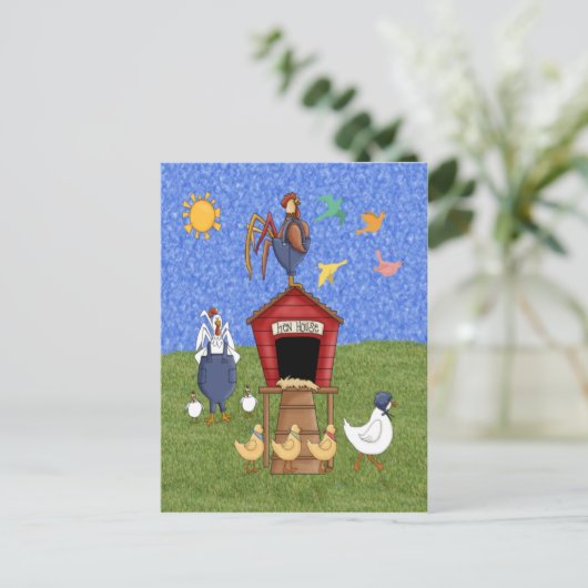 Hen House Briefkaart (Staand voorkant)
