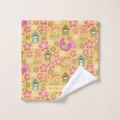 Hen House Country Scandinavische mosterd Bad Handdoek (Wasdoekje)