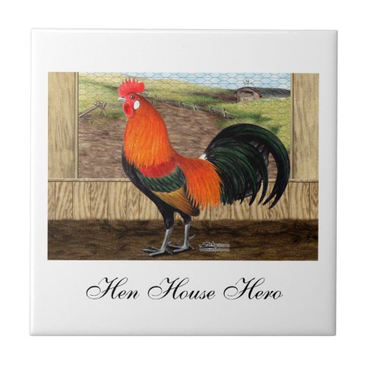 Hen House Hero Tegeltje (Voorkant)