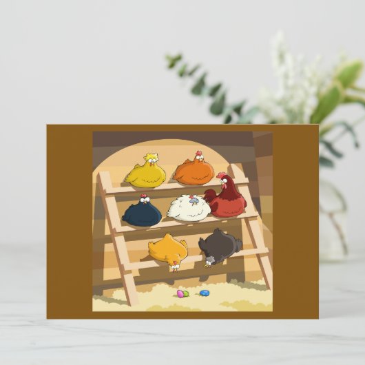 Hen House Uitnodigingen (Staand voorkant)