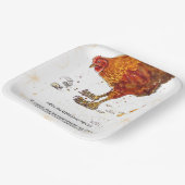 Hen in Birkenstock Papieren Bordje (Gebogen)
