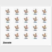 Hen is het oneens ronde sticker (Vel)