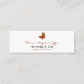 Hen [kip, boer, biologische eieren] mini visitekaartje (Voorkant)