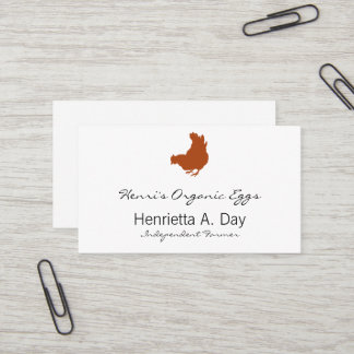Hen [kip, boer, biologische eieren] visitekaartje