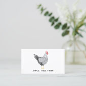 Hen Kippen Pluimvee Eierboerderij QR-code Visitekaartje (Staand voorkant)