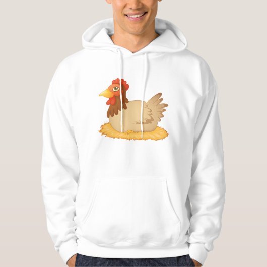 Hen leggen op eieren Mannen hoodie (Voorkant)