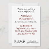 Hen Night Bachelorette Party Invite Kaart (Achterkant)