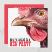Hen Night Dames Bachelorette Party Big Chicken Kaart (Voorkant / Achterkant)