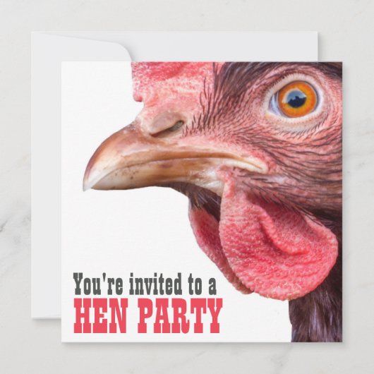 Hen Night Dames Bachelorette Party Big Chicken Kaart (Voorkant)