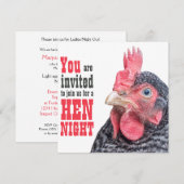 Hen Night Dames Bachelorette Party Big Chicken Kaart (Voorkant / Achterkant)